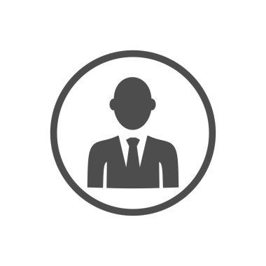 İş adamı basit simge sembolü vektörü