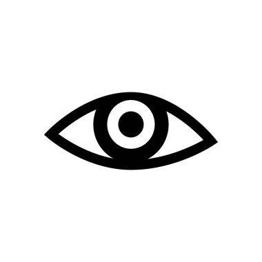 Beyaz arkaplanda göz simgesi izole edildi