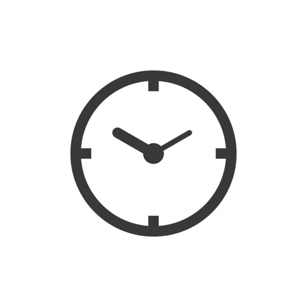 Icono Del Reloj Aislado Blanco — Archivo Imágenes Vectoriales