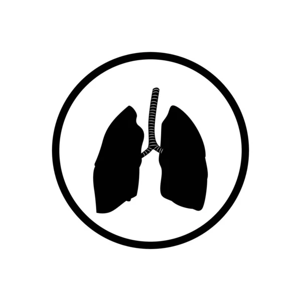 Ikona Płuc Izolowana Białym Tle — Wektor stockowy