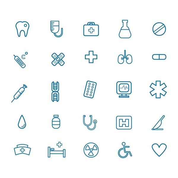 Set Medical Icon Symbol Vector — Stock Vector