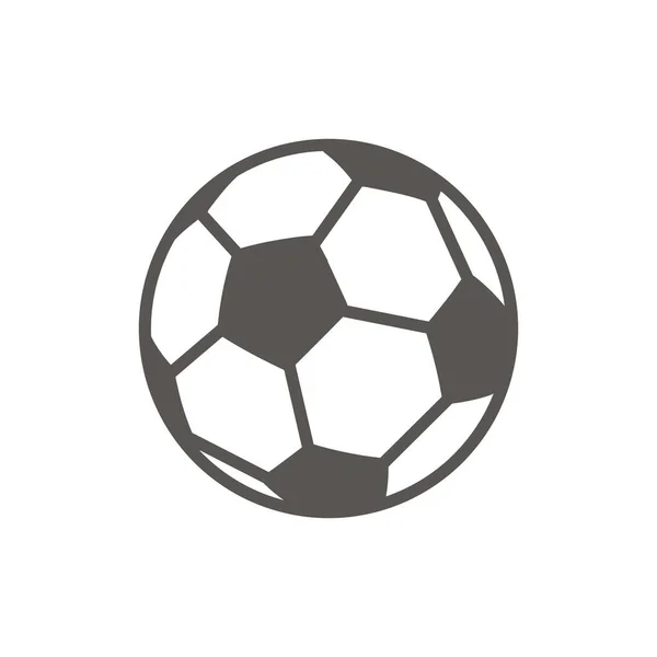 Beyazda Izole Edilmiş Futbol Topu Simgesi — Stok Vektör