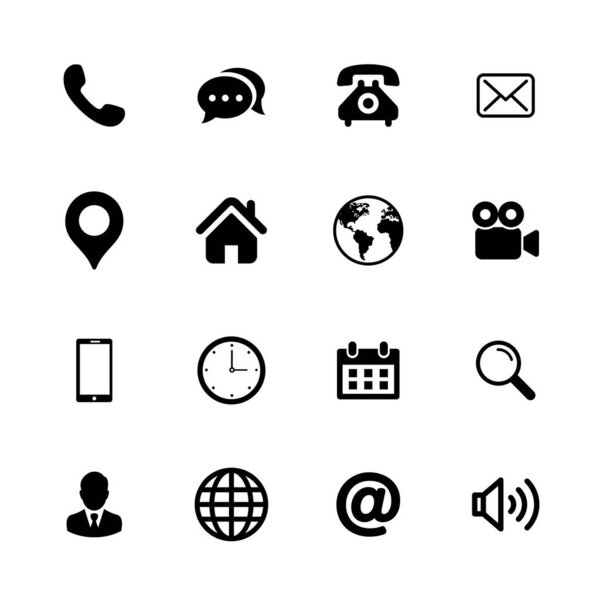 Набор иконок. Набор символов веб-значка