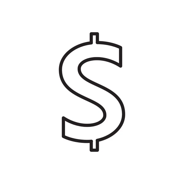 Dollar Enkel Ikon Coin Symbol Vektor — Stock vektor