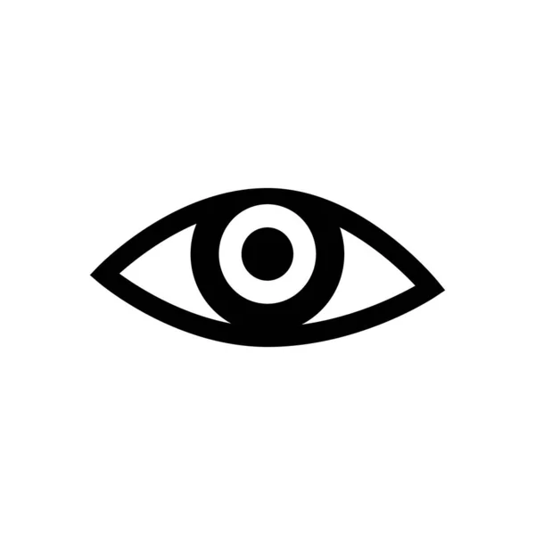 Eye Ikon Elszigetelt Fehér Háttér — Stock Vector