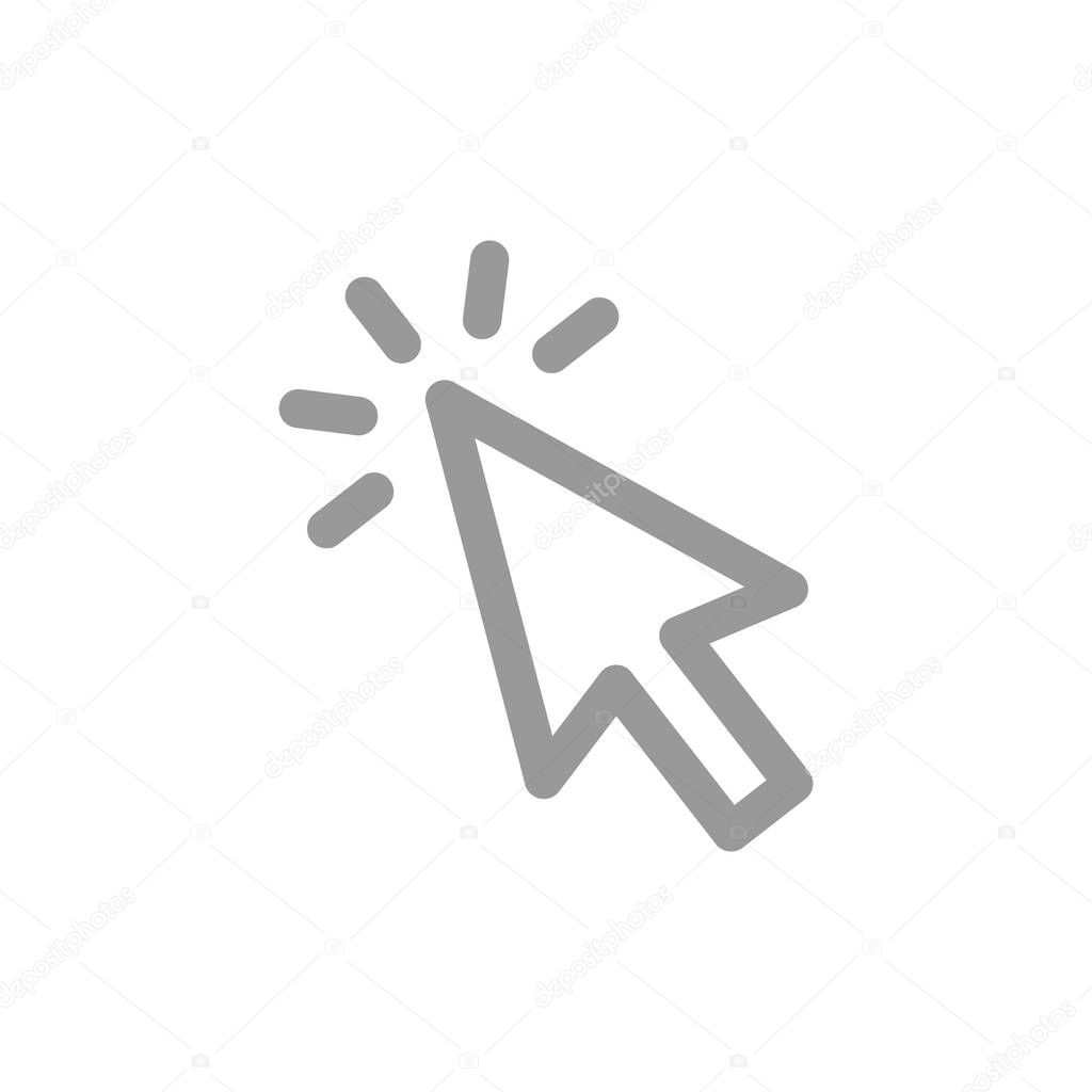 Cursor simple icon symbol vector