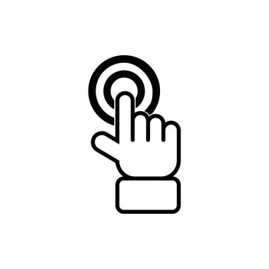 İmleç simge vektörünü elle tıkla