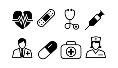 Tıbbi simge sembol vektörü