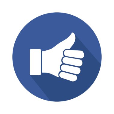 Baş parmağınla yukarı vektör simgesi. Arkaplan simgesi gibi