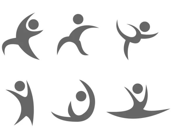 Gymnastic Icon Set Symbol Vektor — Stockvektor