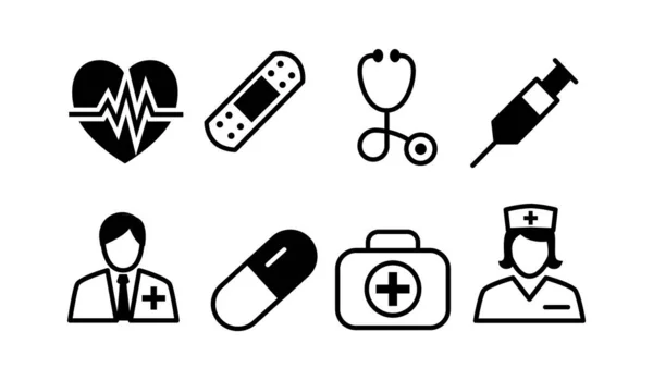 Medische Pictogram Set Symbool Vector — Stockvector