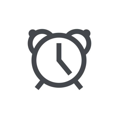 Alarm Saati ana hatları simge vektörü