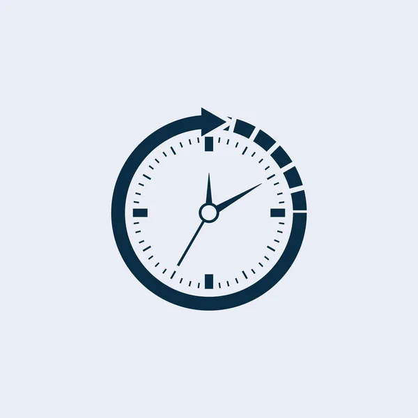 Ícone Relógio Logotipo Ícone Passagem Tempo — Vetor de Stock