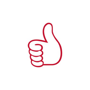 Baş parmak çizgi sembolü vektörünü uzat