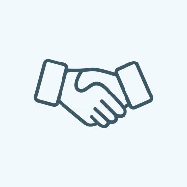 El sıkışma çizgisi simgesi vektörü