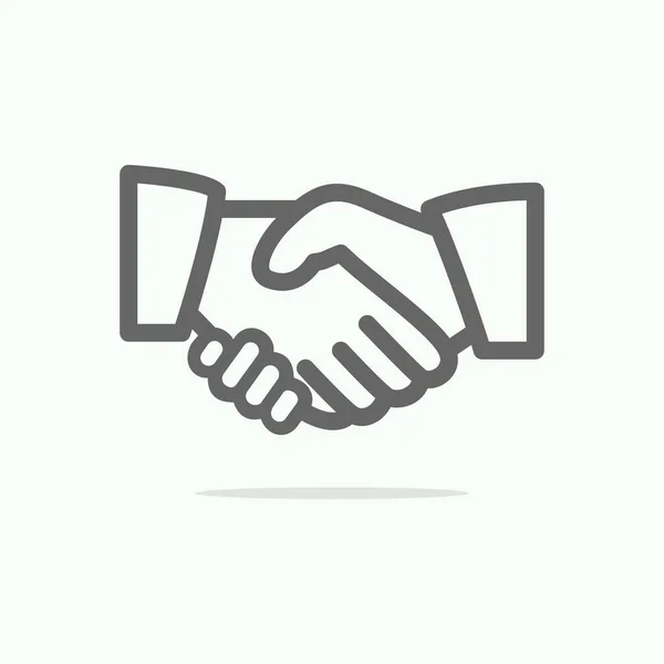 Biznes Uścisk Dłoni Umowa Ikona Symbol Wektor — Wektor stockowy