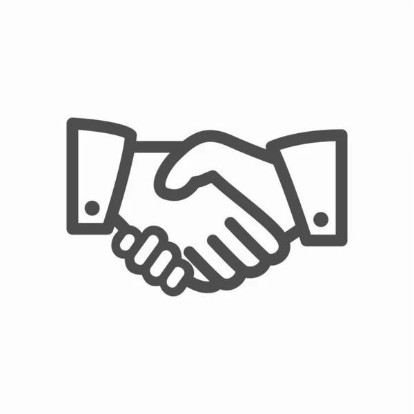 Handshake Line Icon Für Apps Und Wibsite — Stockvektor