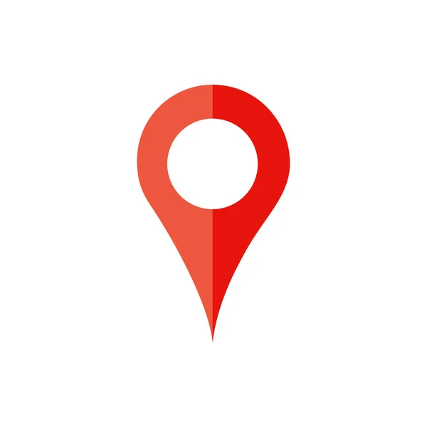 Mapa Vermelho Localização Pin Ícone Símbolo Vetor — Vetor de Stock
