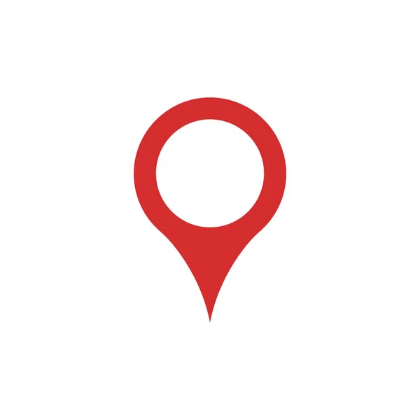 Mapa Vermelho Ícone Logotipo Pino — Vetor de Stock