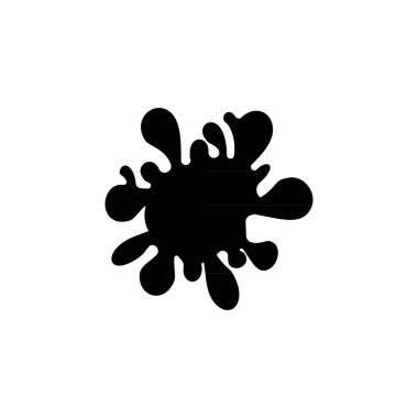 Sıçrayan boya lekesi, sıçrama, siyah sıvı.