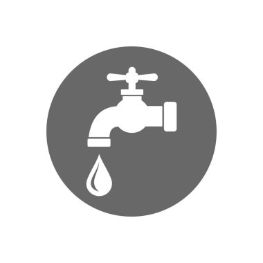 Damla simgesi olan su musluğu