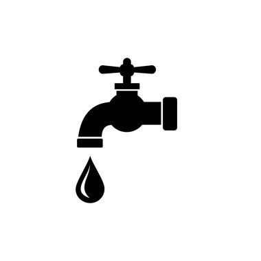 Su musluğu simgesi vektörü