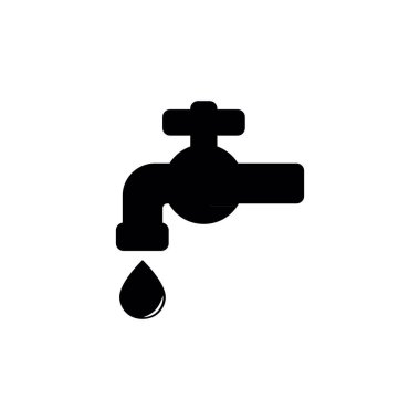 Musluk ikonu. vektör illüstrasyonu