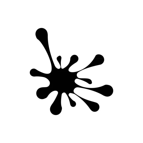 Logotipo Abstracto Del Icono Salpicadura Tinta Negra — Archivo Imágenes Vectoriales