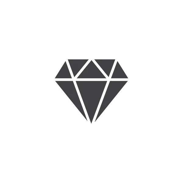 Diamante Icono Piedra Preciosa Vector Símbolo — Archivo Imágenes Vectoriales