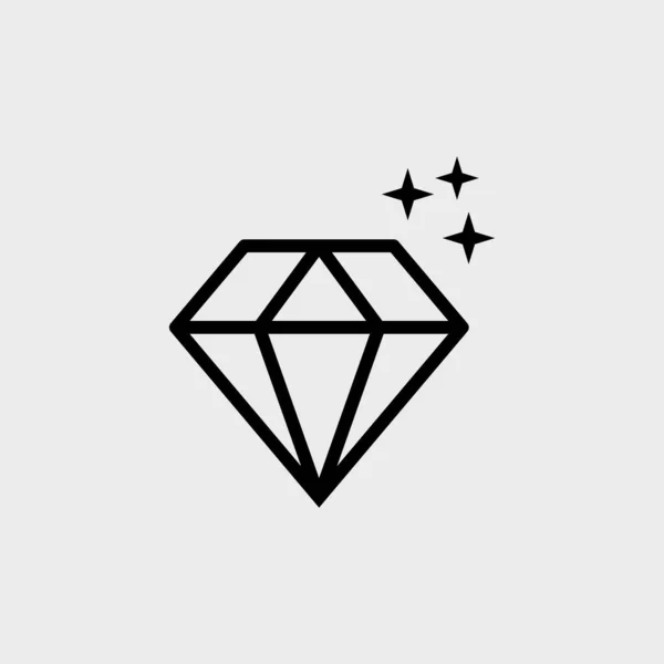 Diamant Edelstein Symbol Symbol Vektor — Stockvektor