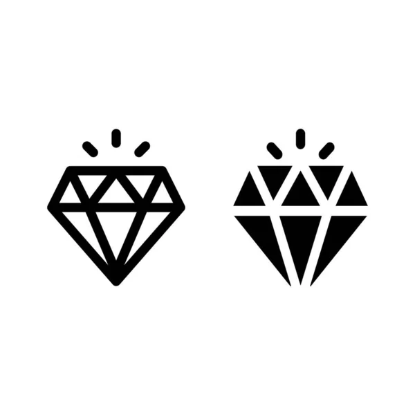 Diamentowy Symbol Kamienia Szlachetnego Wektor Symbolu — Wektor stockowy