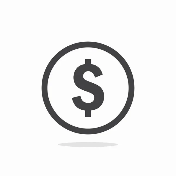 Dollar Munt Geld Pictogram Logo — Stockvector