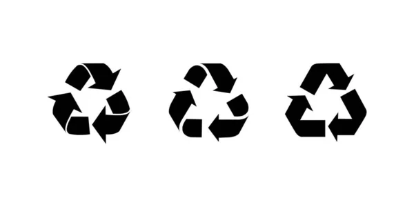 Recycle Dreieckigen Symbol Von Drei Pfeilen — Stockvektor