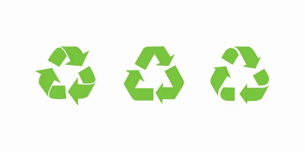 Gerecycleerde Cyclus Pijlen Vector Pictogram Set — Stockvector