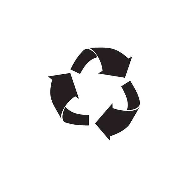 Icono Reciclaje Aislado Blanco — Vector de stock