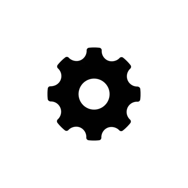 Silhueta Logotipo Ícone Roda Engrenagem —  Vetores de Stock