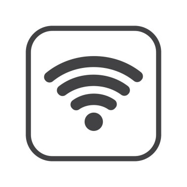 Kablosuz İnternet İşareti beyaz arkaplanda izole edildi