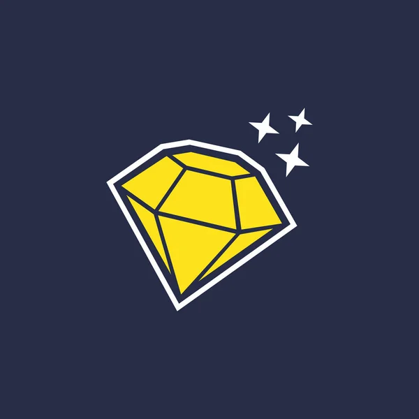 Logo Des Gelben Diamanten Vektors — Stockvektor