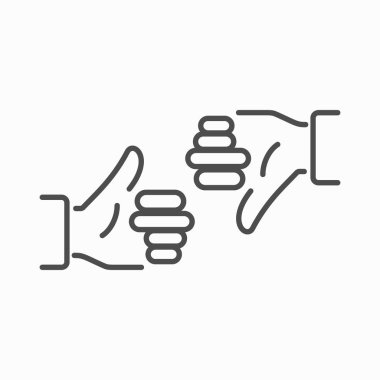 Çizgi vektör simgesi gibi.