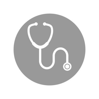 Steteskop ana hat sembolü. vektör illüstrasyonu