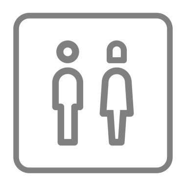 Erkekler ve Kadınlar Tuvalet ikonu vektörü