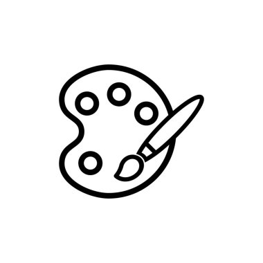 Renkli palet ve fırça simgesi logosu