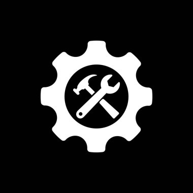 Web sitesi ve cep telefonu için servis sembolü onarılıyor