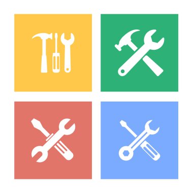 Grafik ve web tasarımı için araç vektör simgeleri ayarlandı