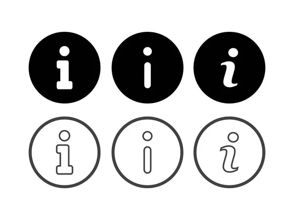 Icono Información Botón Círculo — Archivo Imágenes Vectoriales