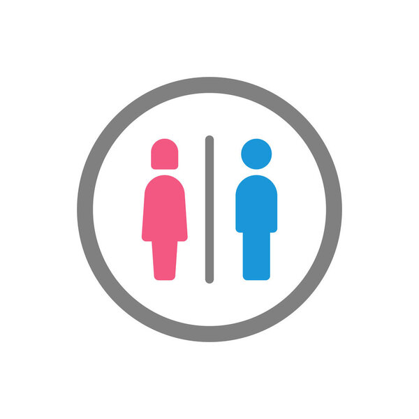 Символ мужского и женского туалета для графики и сайта