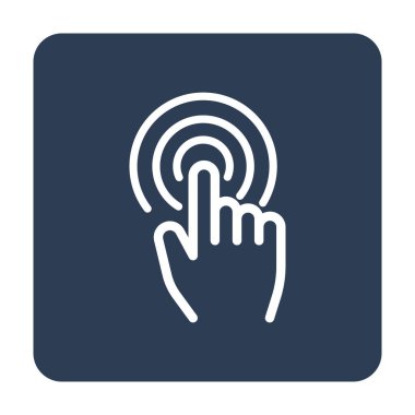 El simgesi vektörü ile ekrana dokun