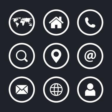 Web simgesi vektör illüstrasyonunu ayarla