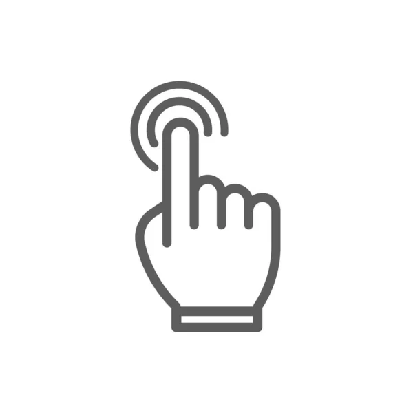 Handklik Pictogram Voor Mobiele App Webdesign — Stockvector