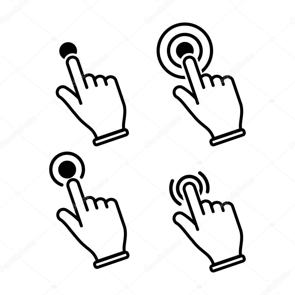 Hand click icon vector illustration eps10